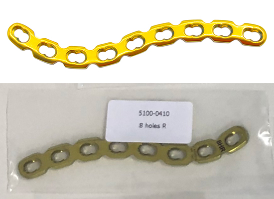 s-ключица-фиксирующая пластина-8 отверстий-правая сторона-czmeditech