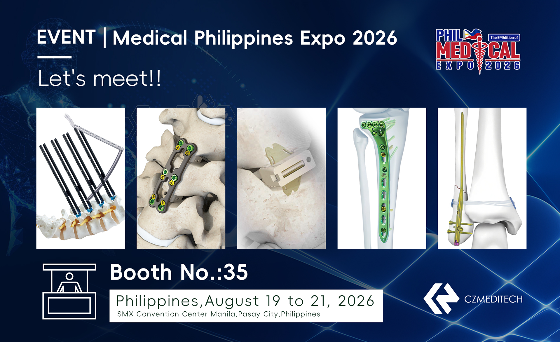 Приглашение CZMEDITECH на выставку Philippines Medical Expo 2026, стенд 35.jpg